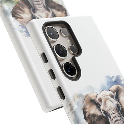 Majestic Watercolor Elephant Mobile Cover – Artistic Wildlife Design