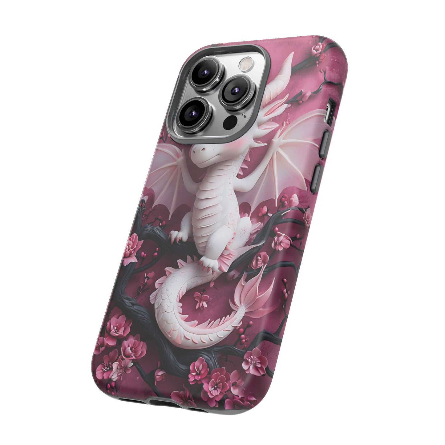 Whimsical 3D Relief Artwork Of A Cute Dragon phone case design