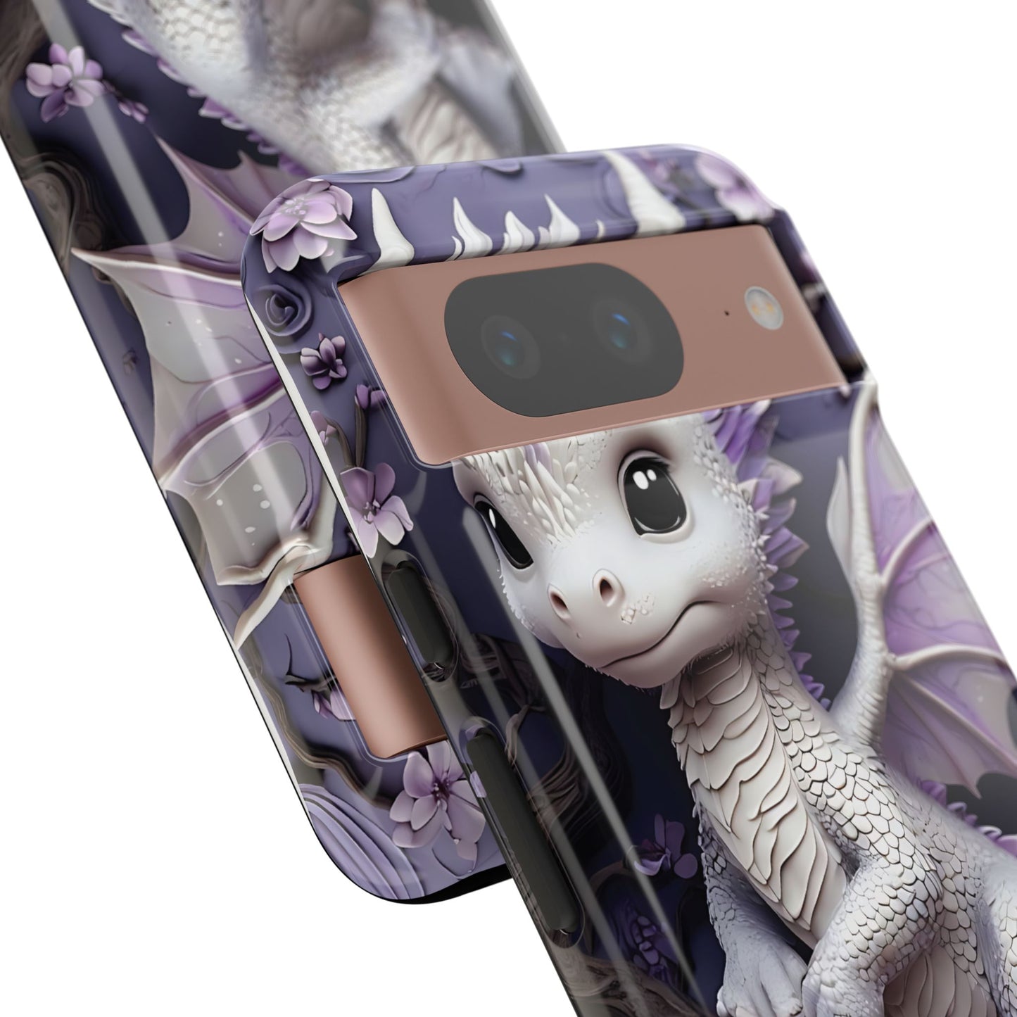 Charming Young Dragon on a Branch Phone Case Design