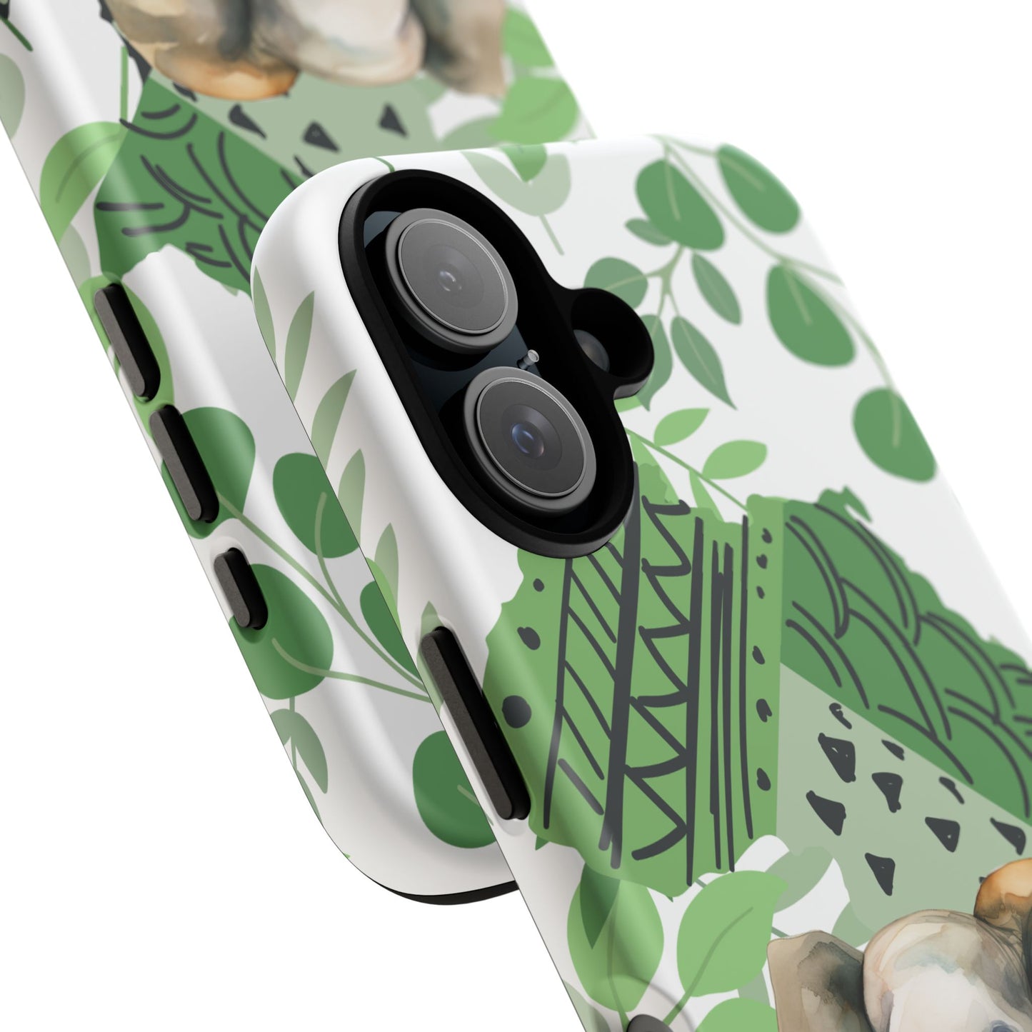 Playful Baby Elephant Mobile Cover – Tropical Boho Art
