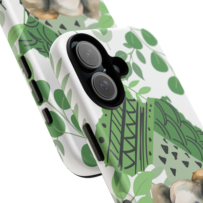 Playful Baby Elephant Mobile Cover – Tropical Boho Art