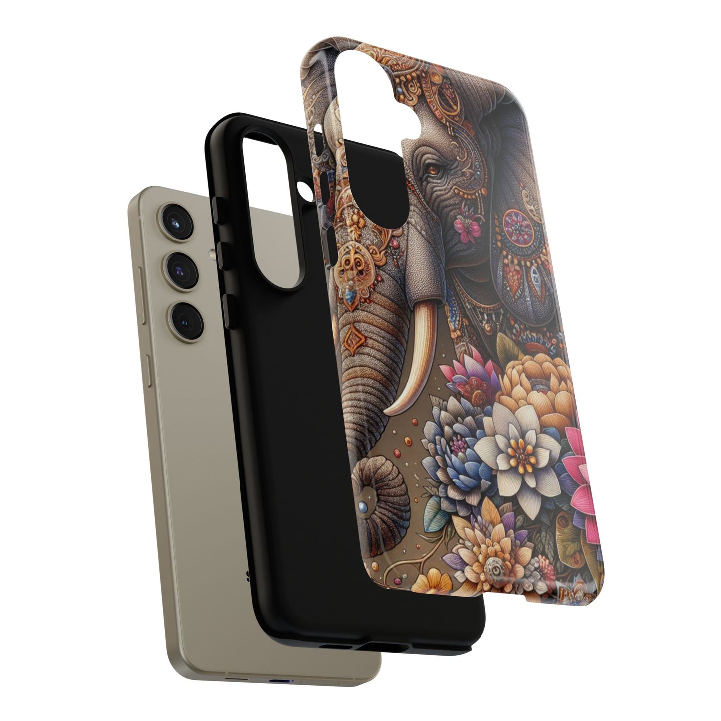 Royal Ornate Elephant Mobile Cover – Luxurious Bohemian Art