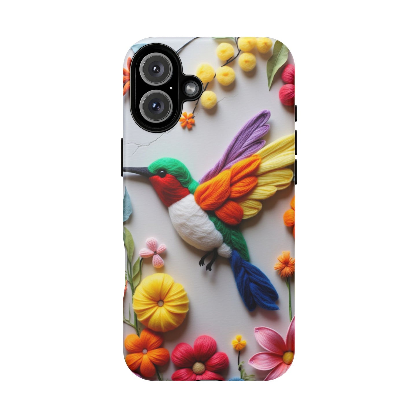 Elegant Hummingbird with Floral Mosaic Design | Nature's Artistic Vibes | iPhone 16 Pro