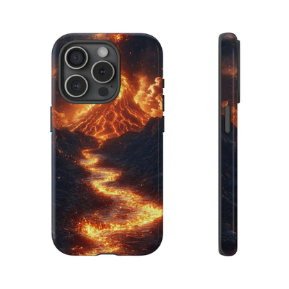 Erupting Volcano Lava Flow Phone Case for iPhone, Samsung & Pixel