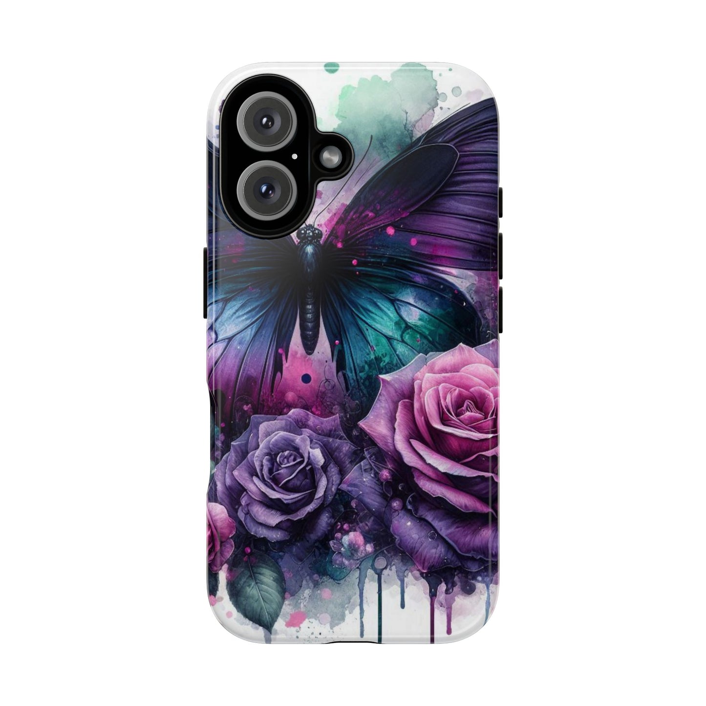 Mystic Bloom – Vibrant Butterfly & Rose Art Mobile Cover