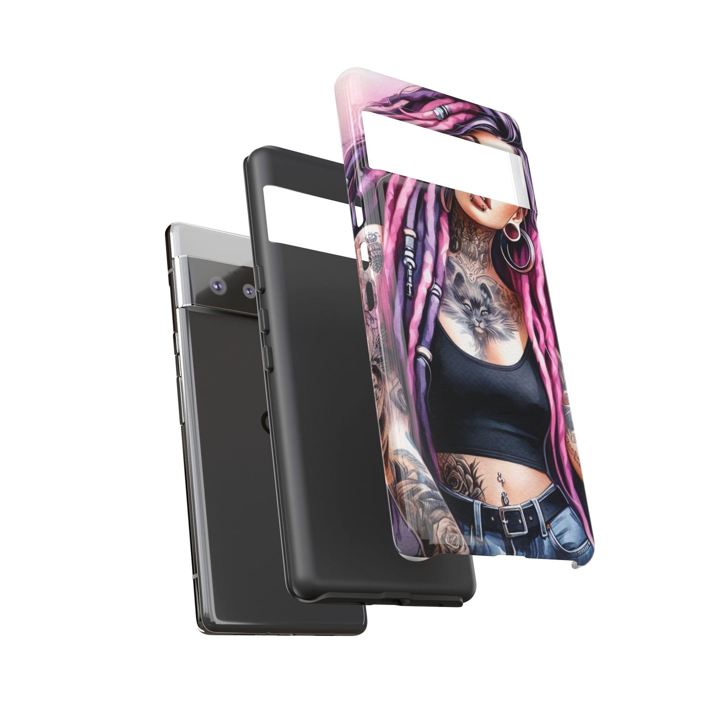 Tattooed Rebel – Gothic Cat Spirit Mobile Cover