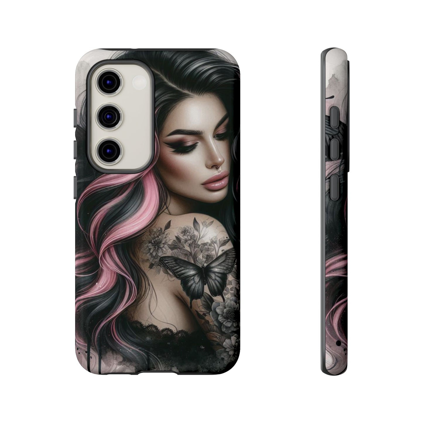 Butterfly Noir – Gothic Beauty & Inked Elegance Mobile Cover