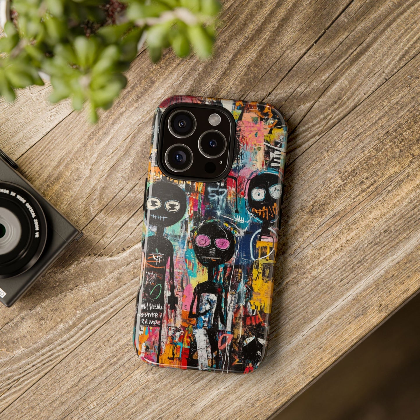 Basquiat Art iPhone Case – Modern Urban Graffiti Design - iPhone, Samsung & Google Pixel Cover - Artistic Painting Case,  Art Lover Gift