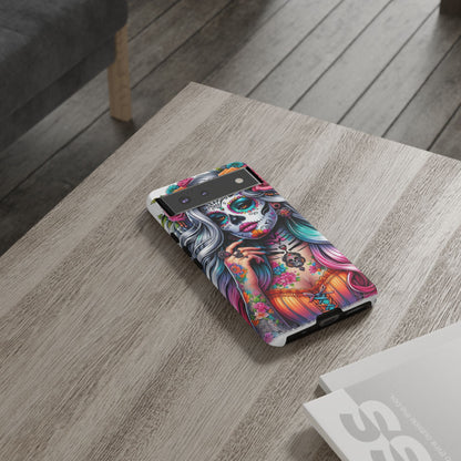 Sugar Skull Goddess – Día de los Muertos Floral Queen Mobile Cover