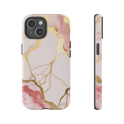 Beautiful Pink Minimal Marble Case Design