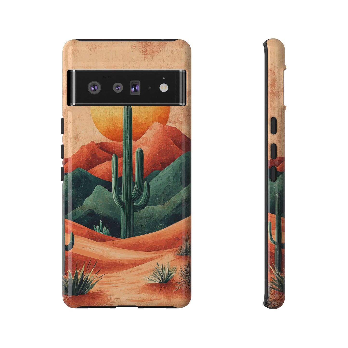 Sunset Cactus Dreams Boho Phone Case for iPhone, Pixel & Samsung