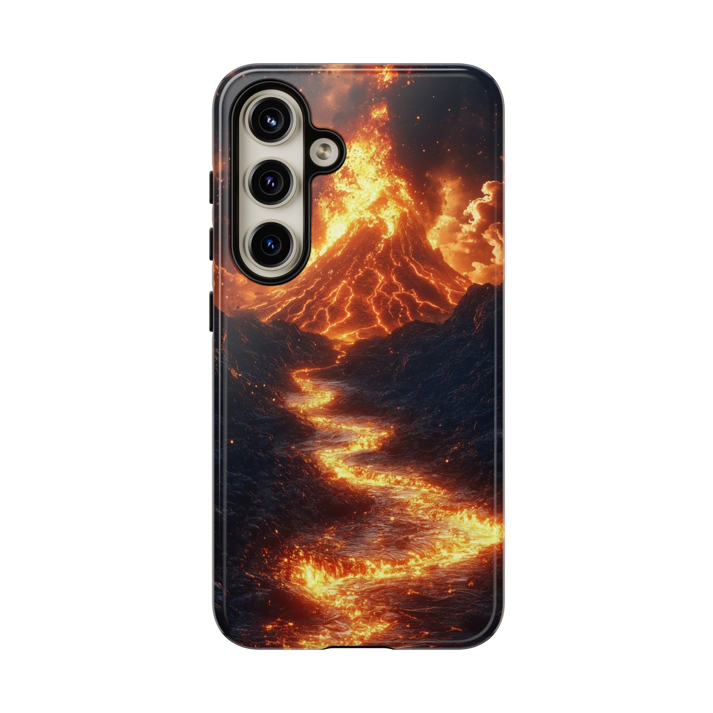 Erupting Volcano Lava Flow Phone Case for iPhone, Samsung & Pixel