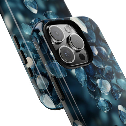 Blue Crystal Aesthetic Phone Case for iPhone, Google Pixel, Samsung