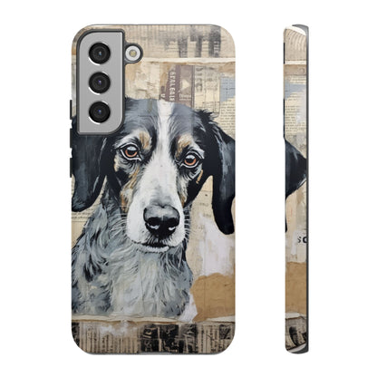 Rustic Dog Portrait – Vintage Collage Style