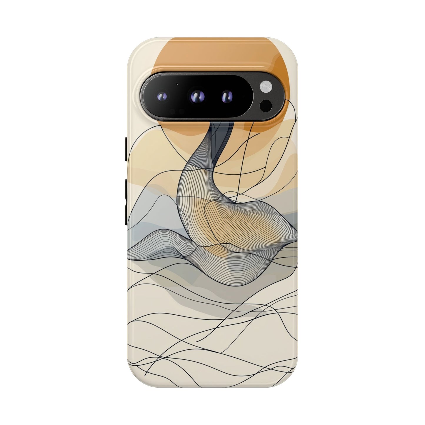 Serenity in Motion: The Abstract Swan Phone Case for iPhone, Samsung & Pixel