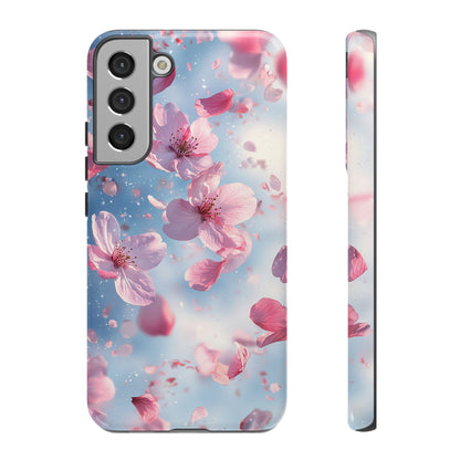 Cherry Blossom Drift Watercolor Phone Case for iPhone, google Pixel & Samsung