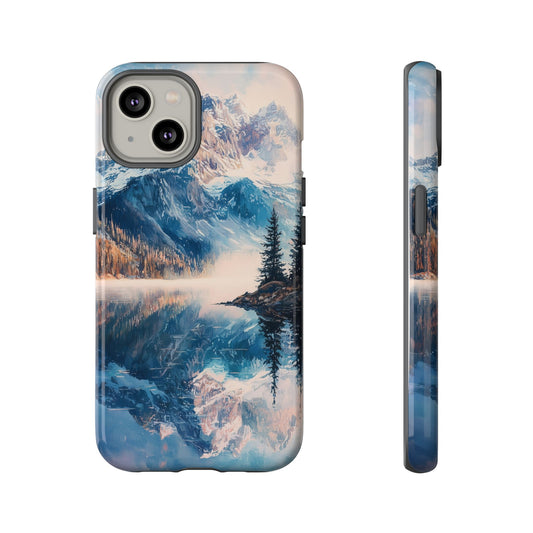 Mountain Lake Reflection Phone Case – Tranquil Nature Vibes for iPhone, Pixel & Samsung