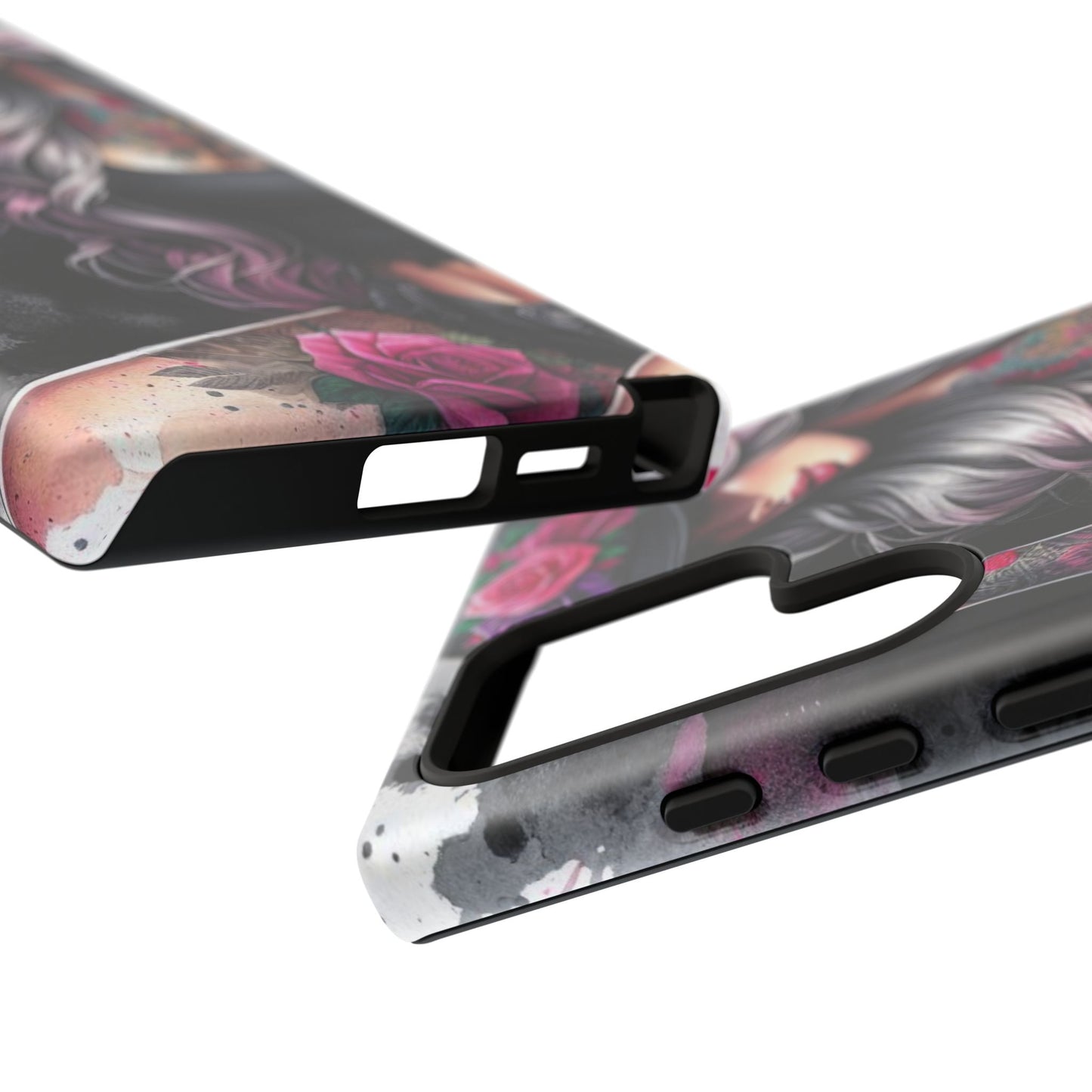 Ink & Roses – Edgy Floral Rebel Mobile Cover