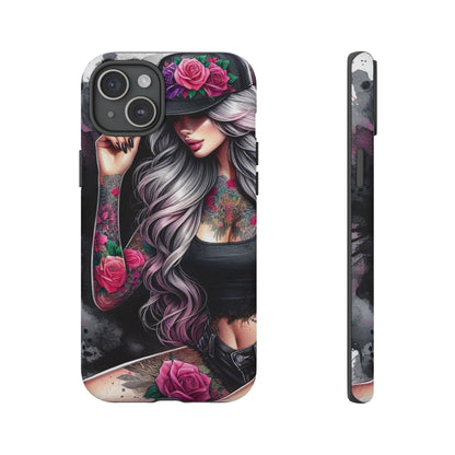 Ink & Roses – Edgy Floral Rebel Mobile Cover