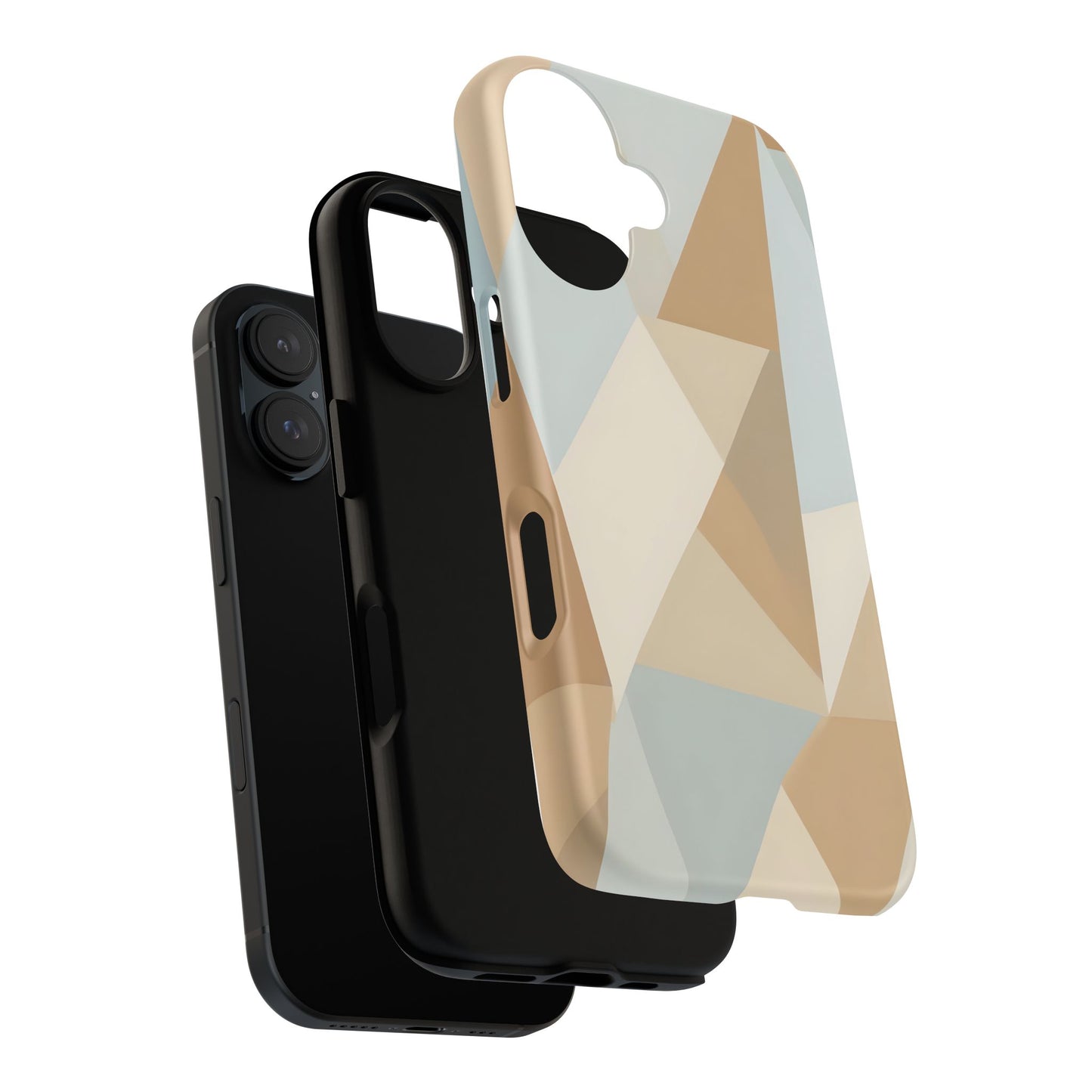 Neutral Geometrical Triangular Abstract Pattern
