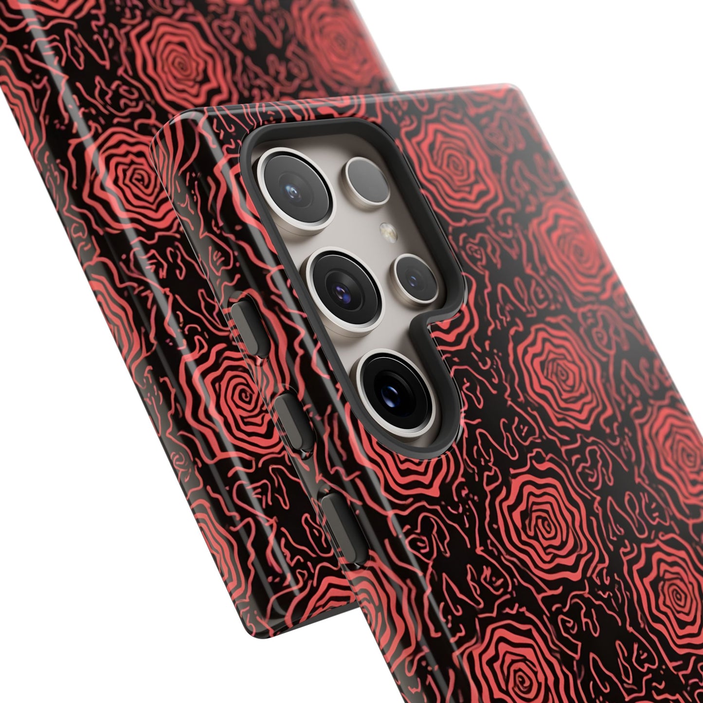 Red roses abstract geometric seamless pattern design