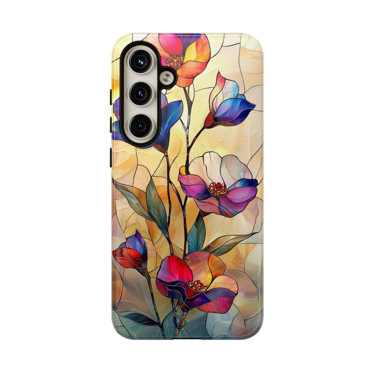 Pastel Garden – Dreamlike Stained Glass Phone Case for iPhone, Samsung & Pixel