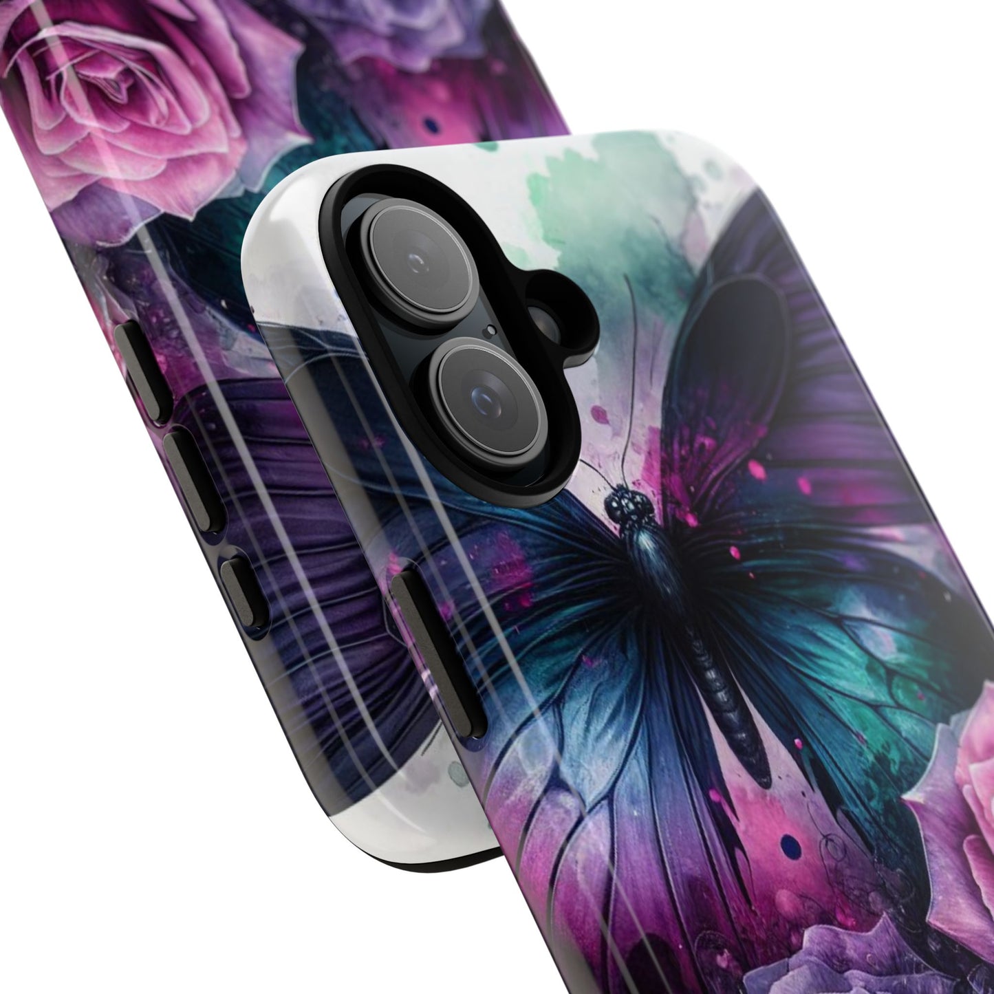 Mystic Bloom – Vibrant Butterfly & Rose Art Mobile Cover