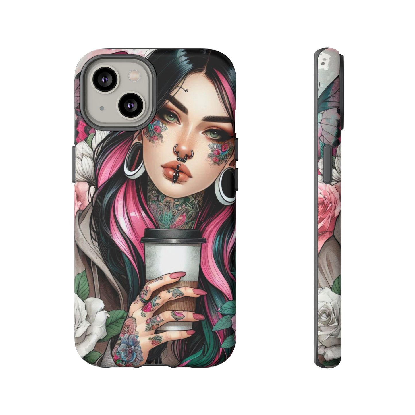 Tattooed Coffee Lover Art Mobile Case