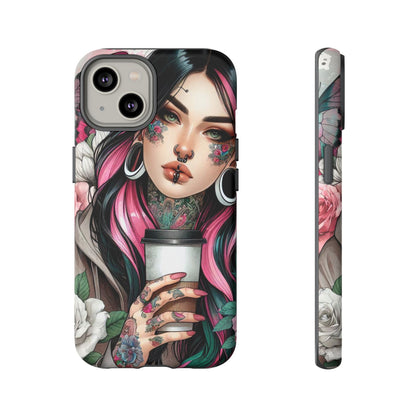 Tattooed Coffee Lover Art Mobile Case