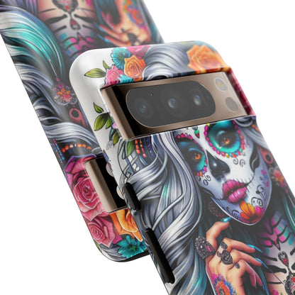 Sugar Skull Goddess – Día de los Muertos Floral Queen Mobile Cover