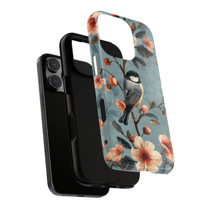 Floral Bird Phone Case - Elegant Nature-Inspired Cover for iPhone, Samsung & Google Pixel