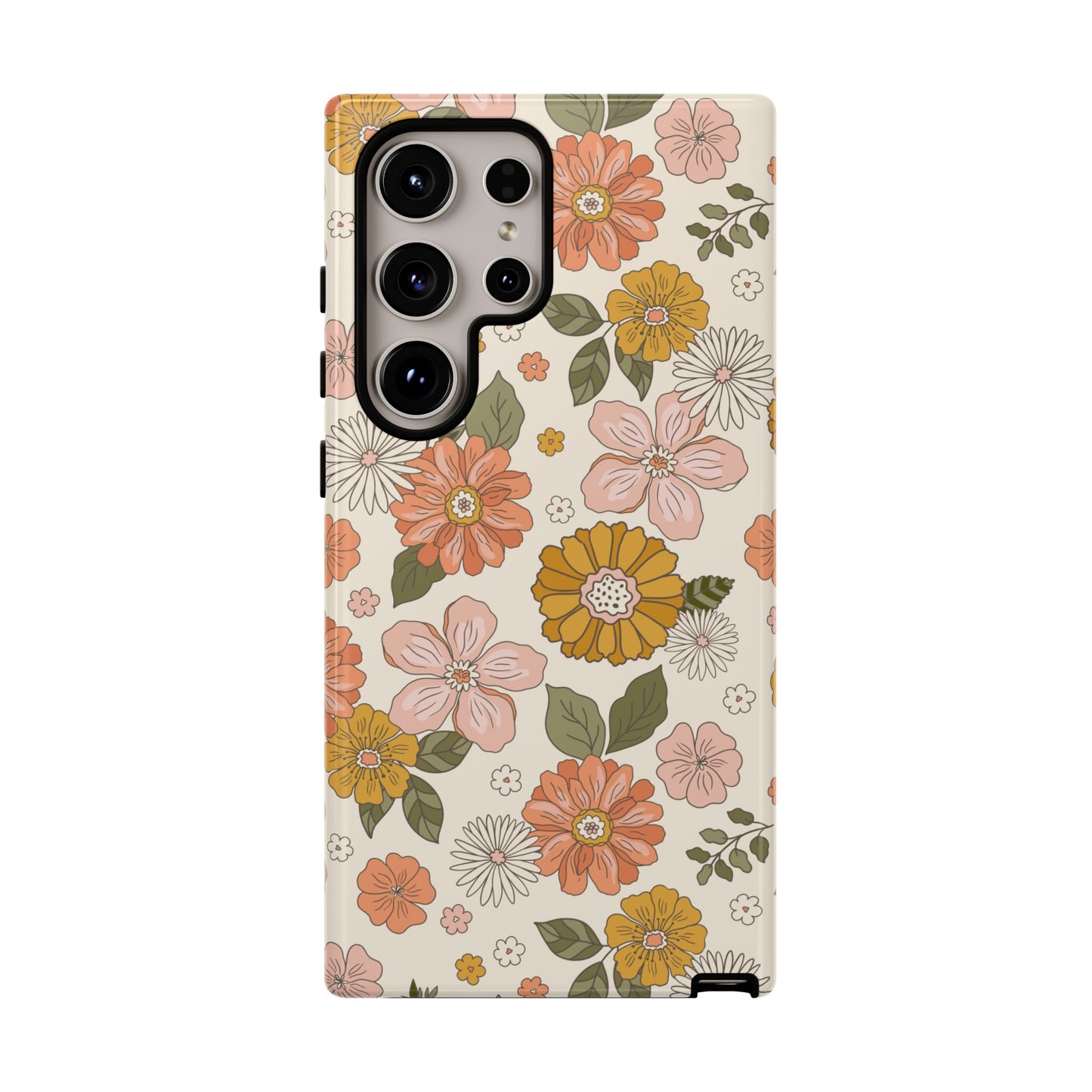Retro Floral Phone Case - Vintage Aesthetic for iPhone, Samsung & Google Pixel