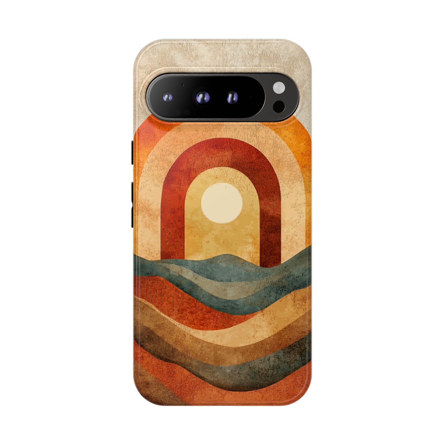 Vintage Sunset Boho Rainbow Phone Case for iPhone, Pixel & Samsung