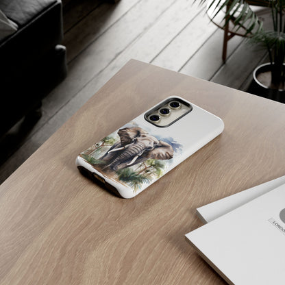 Majestic Watercolor Elephant Mobile Cover – Artistic Wildlife Design