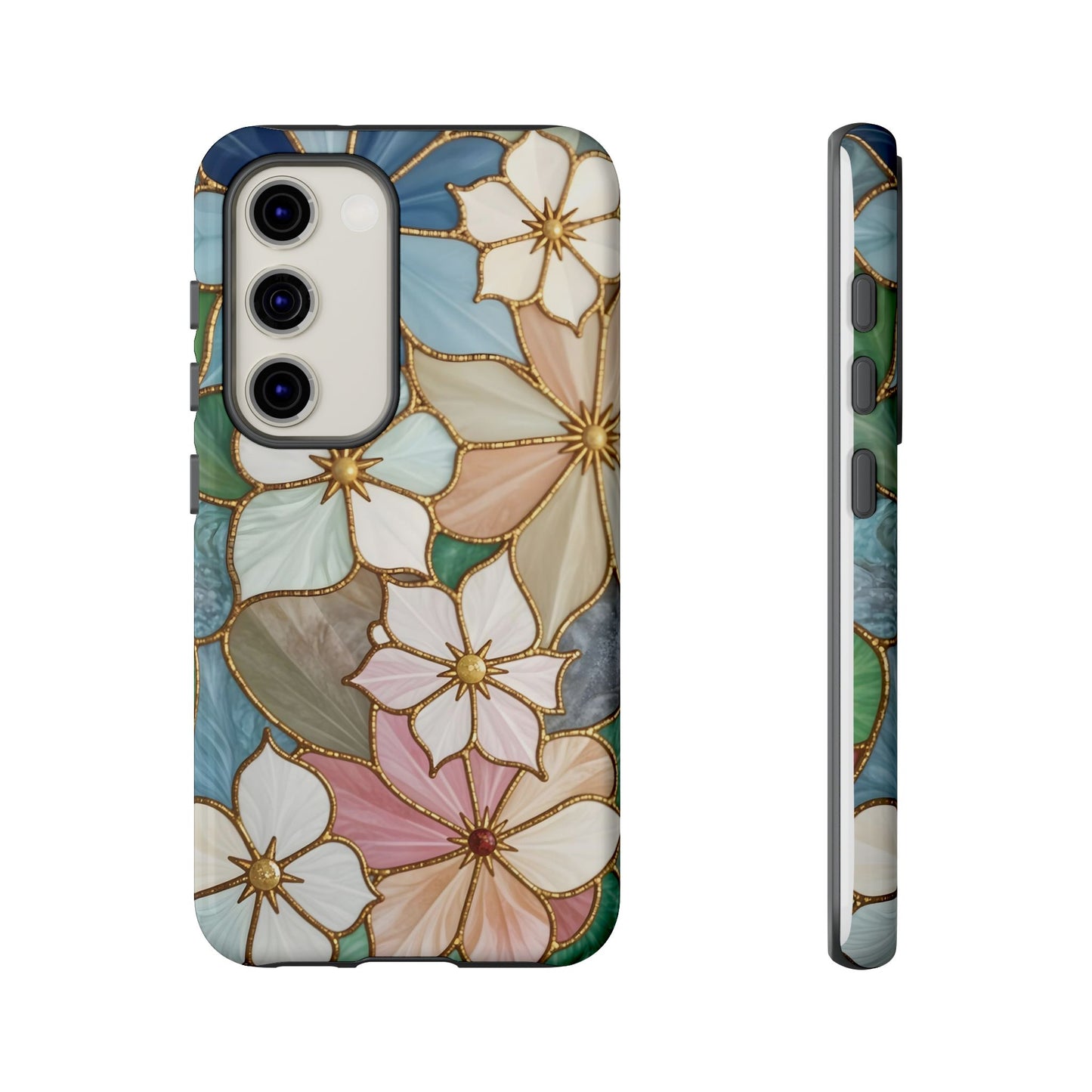 Floral Symphony: Stained Glass Elegance