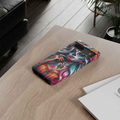 Sugar Skull Goddess – Día de los Muertos Floral Queen Mobile Cover