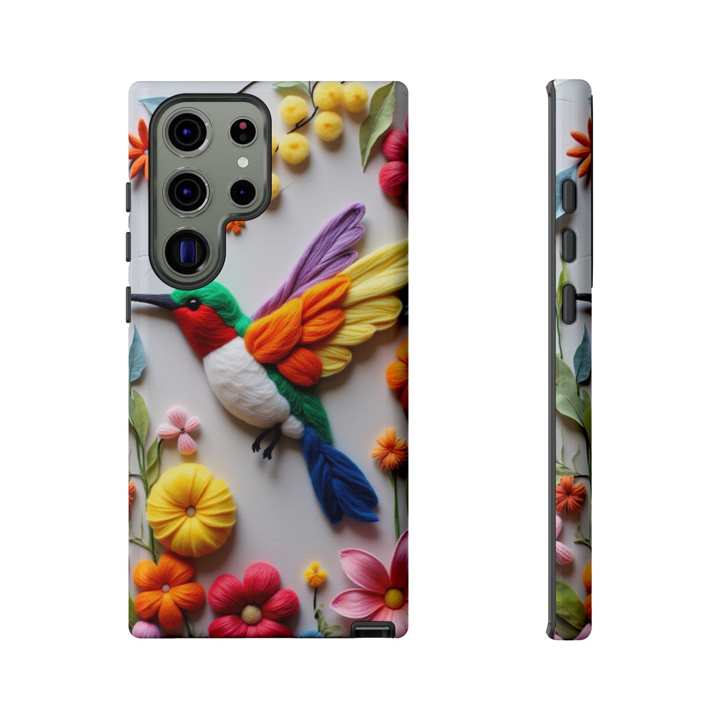 Elegant Hummingbird with Floral Mosaic Design | Nature's Artistic Vibes | iPhone 16 Pro