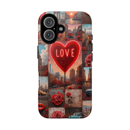Neon Love Heart & Rose Phone Case