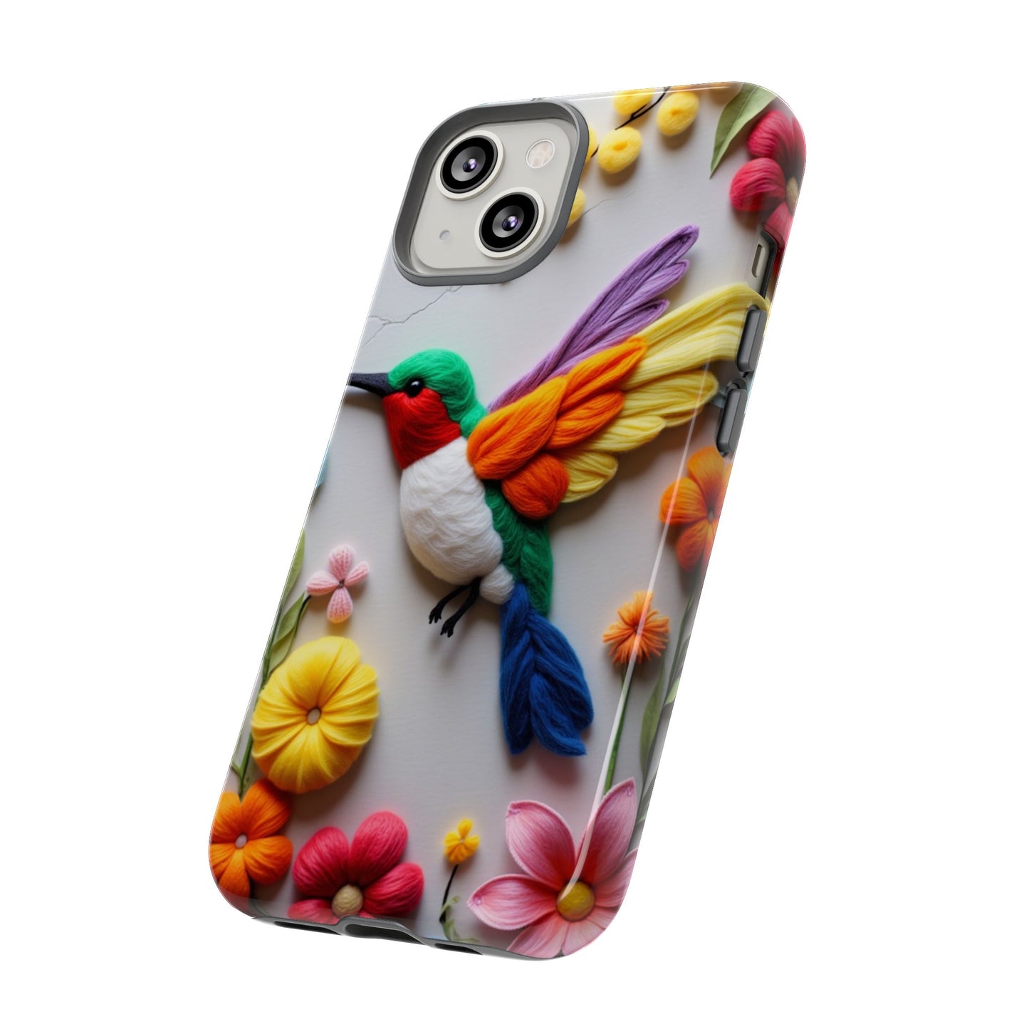 Elegant Hummingbird with Floral Mosaic Design | Nature's Artistic Vibes | iPhone 16 Pro