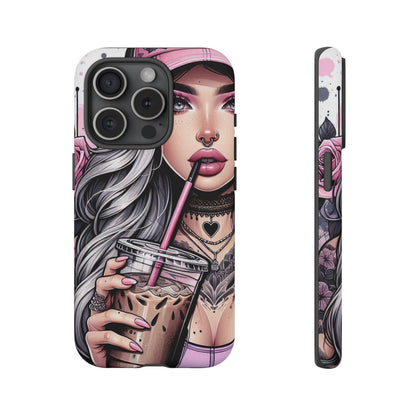 Pink Aesthetic Rebel – Iced Coffee & Inked Beauty Mobile Cover