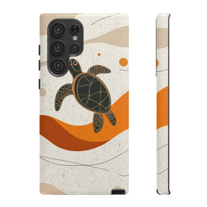 Flow of the Tide: Abstract Turtle Drift Phone Case for iPhone, Samsung & Pixel