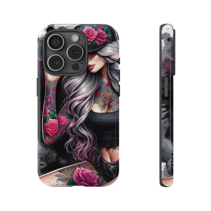 Ink & Roses – Edgy Floral Rebel Mobile Cover