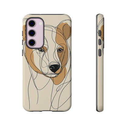 Soul of the Wild: Minimal Bear Portrait Phone Case for iPhone, Samsung & Pixel
