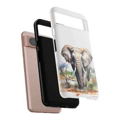 Safari Watercolor Elephant Mobile Cover – Artistic Wildlife Design
