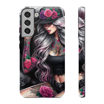 Ink & Roses – Edgy Floral Rebel Mobile Cover