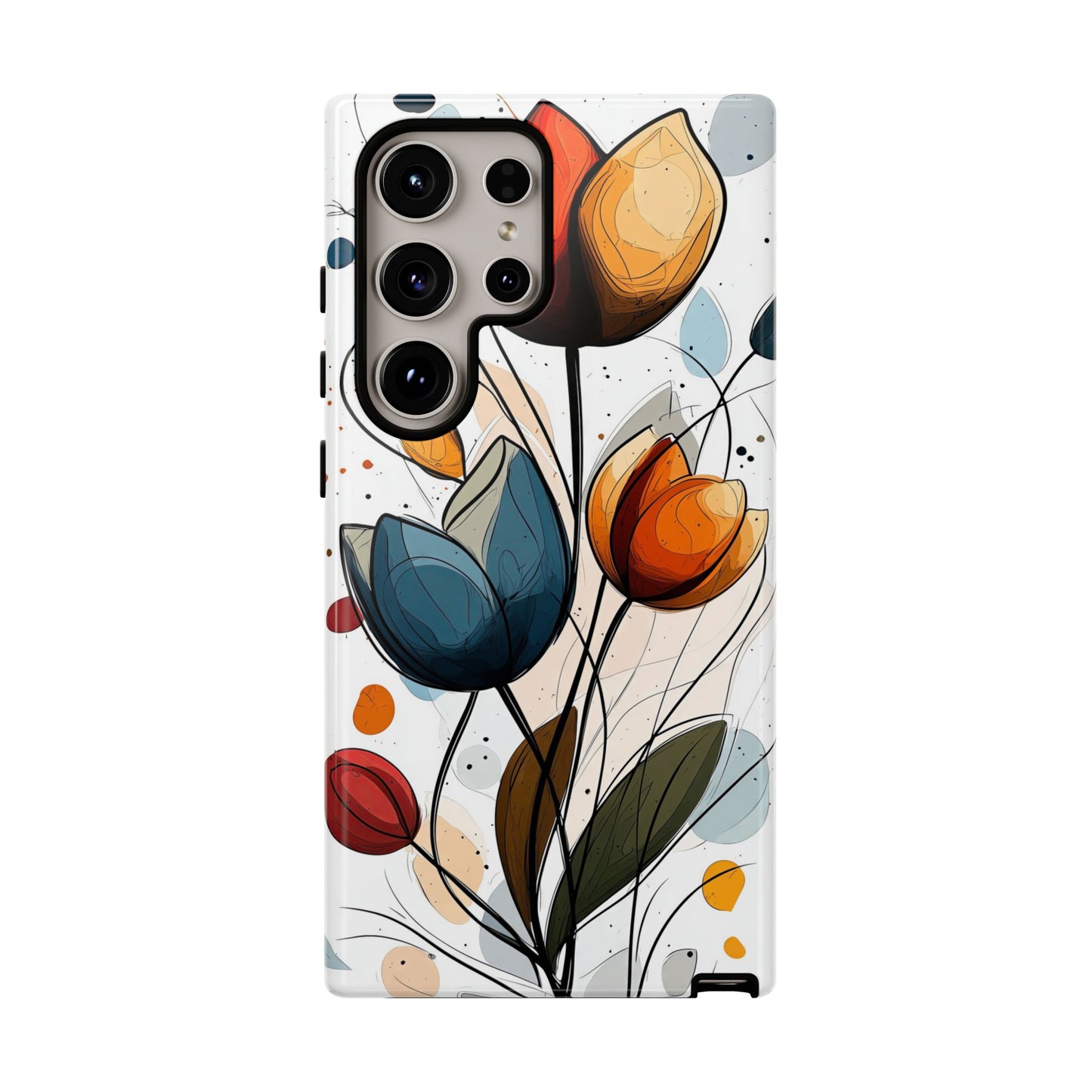 Tulip Whimsy – Artistic Floral Phone Case for iPhone, Pixel & Samsung