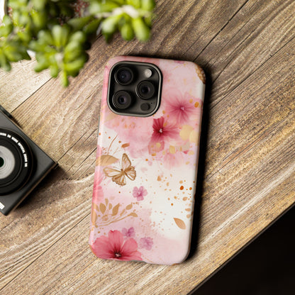 Blush Elegance Floral Mobile Case
