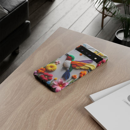 Elegant Hummingbird with Floral Mosaic Design | Nature's Artistic Vibes | iPhone 16 Pro