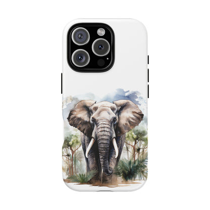 Majestic Watercolor Elephant Mobile Cover – Artistic Wildlife Design