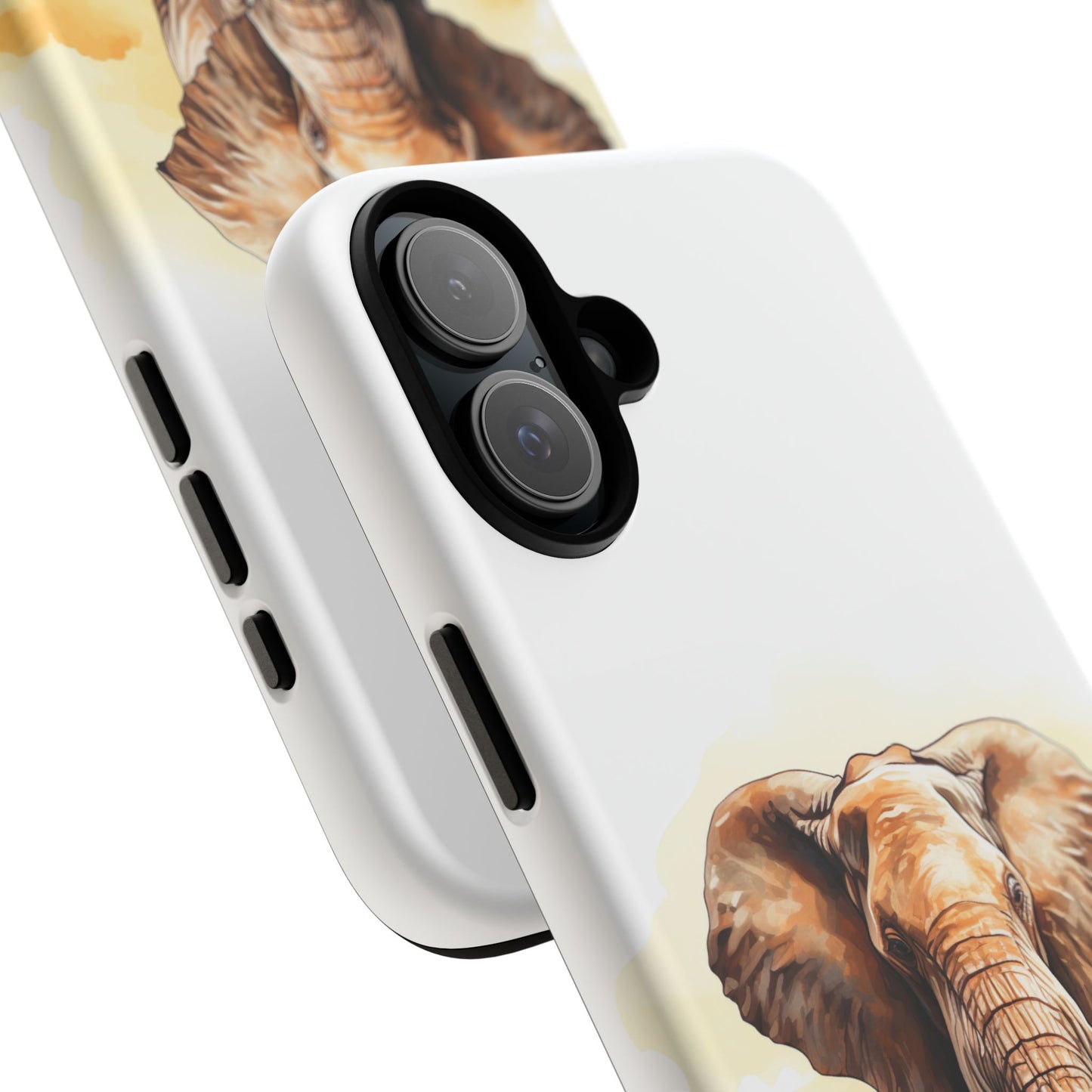 Safari Elephant Watercolor Mobile Cover – Majestic Wildlife Art